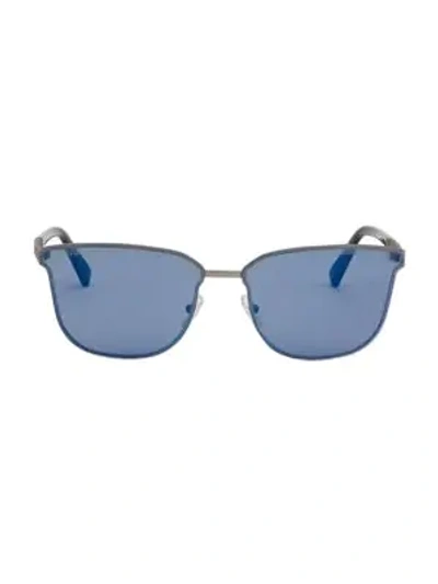 Shop Ermenegildo Zegna 64mm Square Sunglasses In Blue