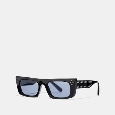 Shop Coach Studded Frame Glasses In Black