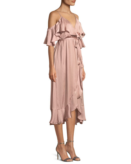bardot bea wrap dress