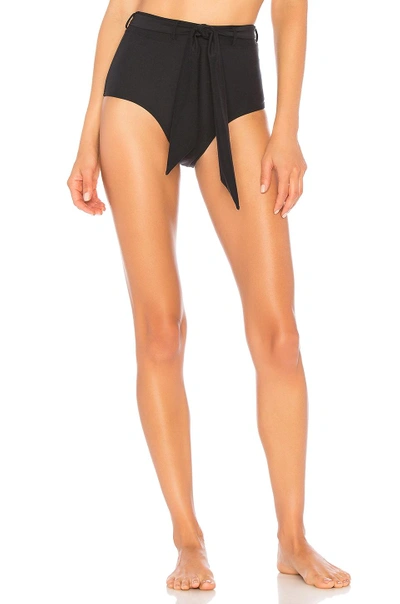 Shop Peony Swimwear Hi Pant Bikini Bottom In Charcoal