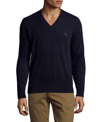 Burberry Cashmere V-neck Sweater In 
