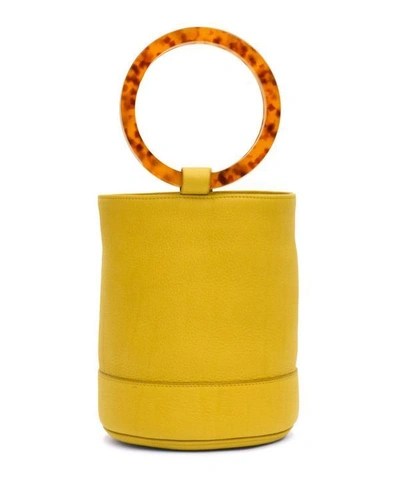 Shop Simon Miller Bonsai 20 Leather Bucket Bag In Yellow