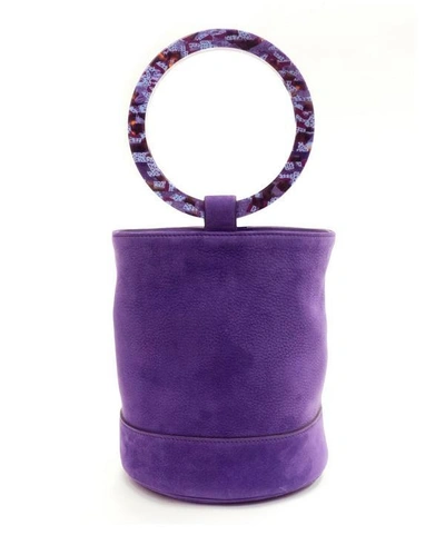 Shop Simon Miller Bonsai 20 Suede Bucket Bag In Royal Purple