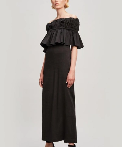 Shop Rejina Pyo Mina Off-the-shoulder Ruffled Linen Maxi Dress