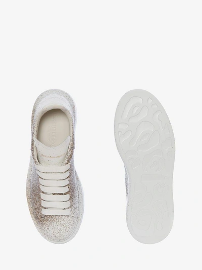 Shop Alexander Mcqueen Oversized-sneakers In Light Gold/white