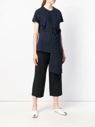 Shop Studio Nicholson Draped Short In Blue