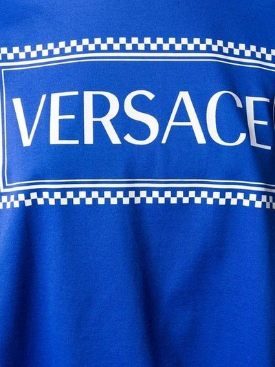 Shop Versace Logo Patch T-shirt - Blue
