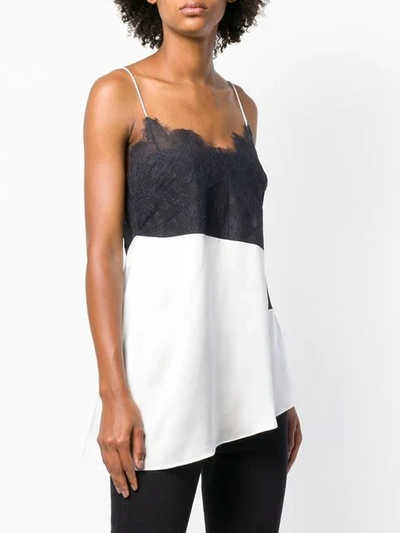 Shop Maison Margiela Contrast Camisole Top - White