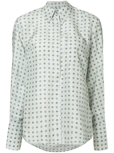 Shop Christian Wijnants Floral Print Shirt In Grey