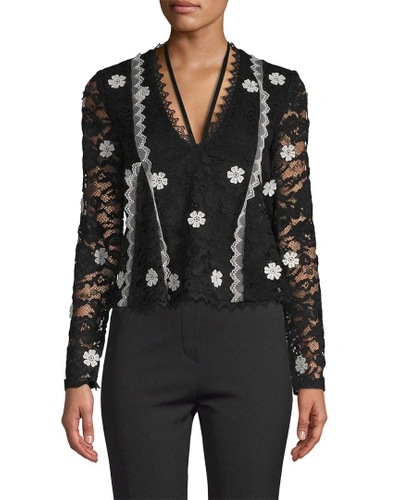 Shop Alexis Lace Embroidery Blouse In Nocolor