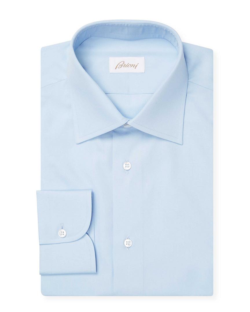 Brioni Woven Solid Dress Shirt In Nocolor | ModeSens