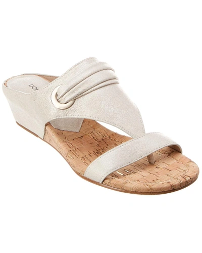 Shop Donald Pliner Dionne Leather Wedge Sandal In Metallic