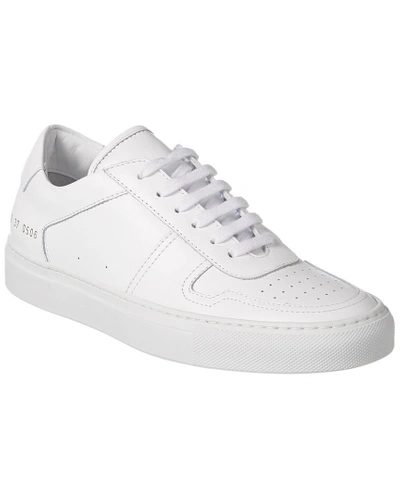 Shop Common Projects Bball Leather Sneaker In White