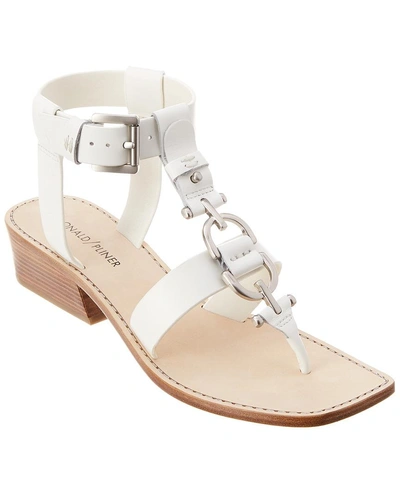 Shop Donald Pliner Dena Leather Sandal In White
