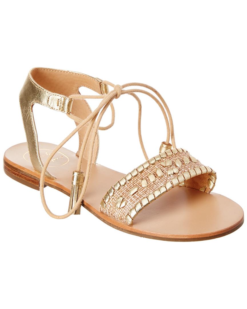 jack rogers tate raffia sandal gold