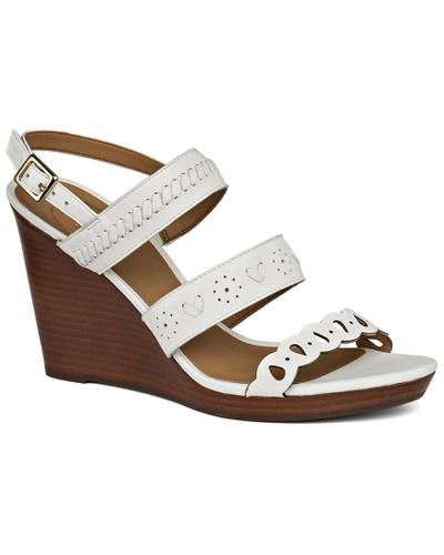 Shop Jack Rogers Arden Leather Wedge In Nocolor