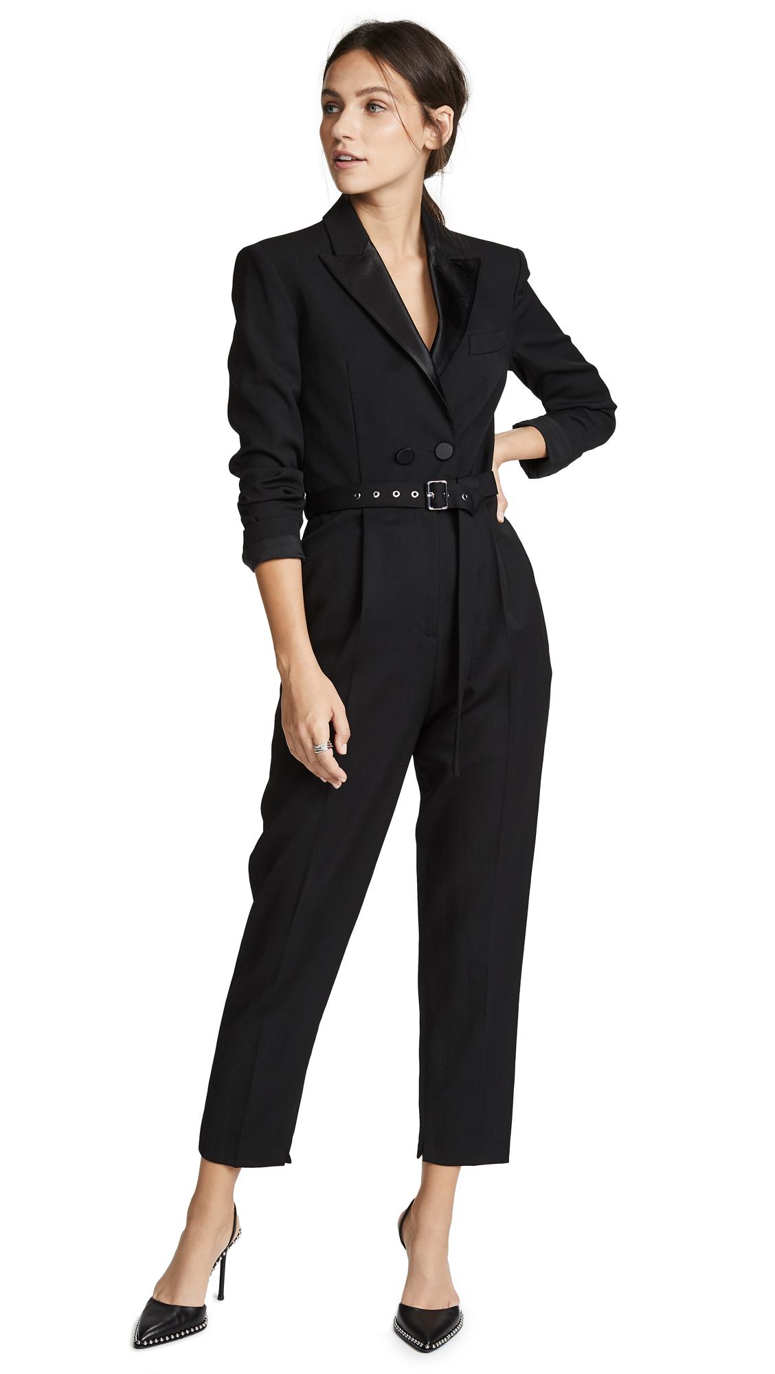 jumpsuit and blazer