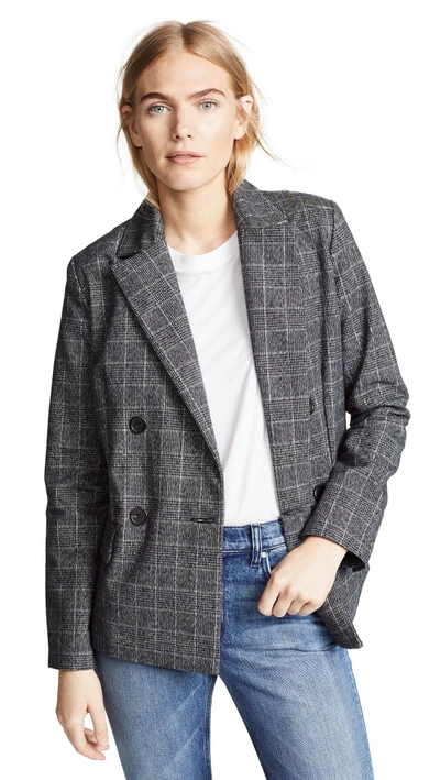 Shop Ei8htdreams Double Breasted Blazer In Charcoal