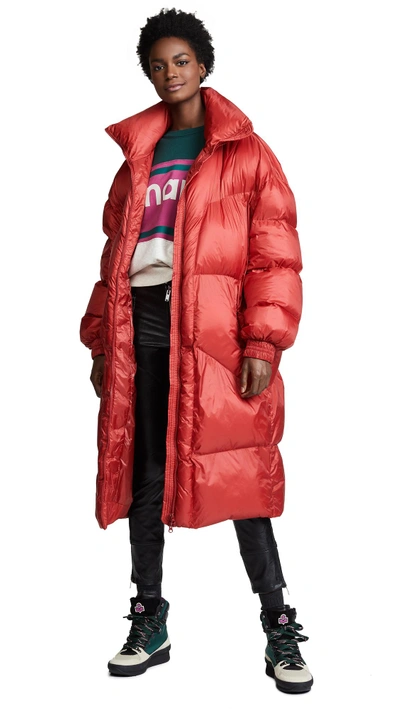 Shop Isabel Marant Étoile Cray Puffer Jacket In Red