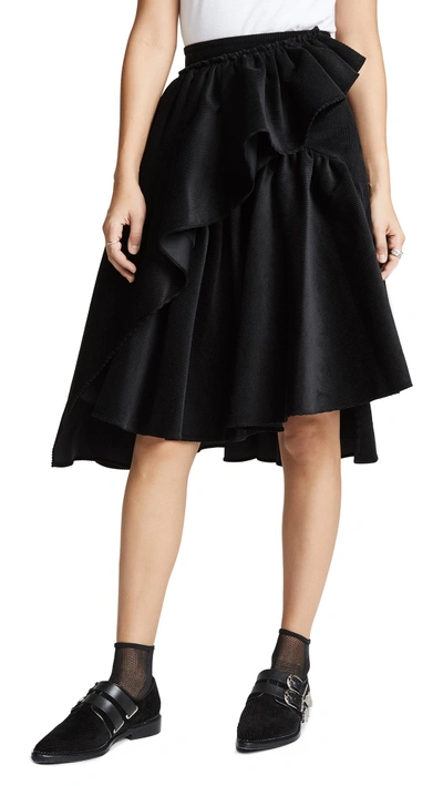 Shop Shushu-tong Ruffle Volume Skirt In Black