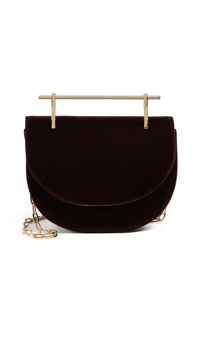 Shop M2malletier Mini Half Moon Bag In Plum