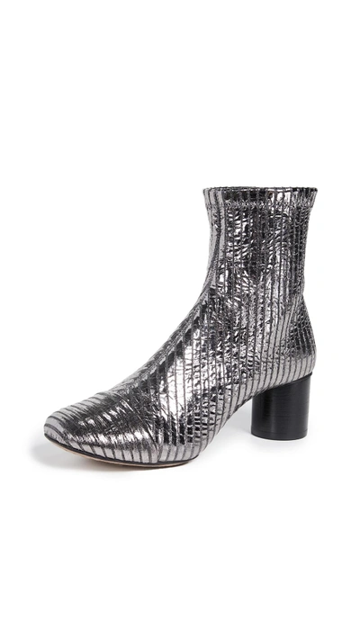 Shop Isabel Marant Datsy Booties In Silver