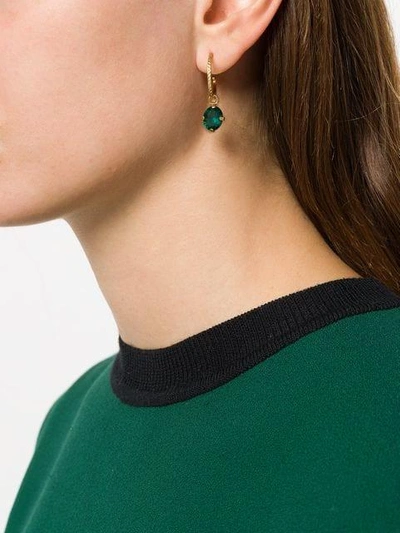 A Wild Original! emerald crystal hoop earrings