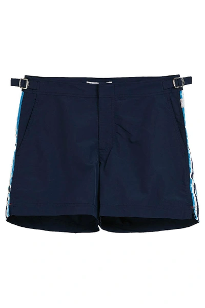 Orlebar Brown Setter Slim-fit Short-length Striped Swim Shorts In Blue