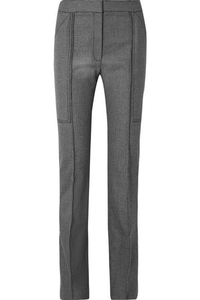 Shop Stella Mccartney Wool And Cotton-blend Straight-leg Pants In Dark Gray