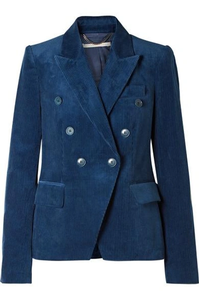 Shop Stella Mccartney Robin Cotton-corduroy Blazer In Storm Blue