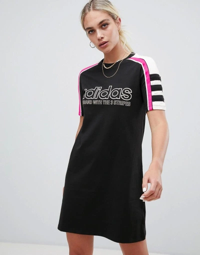 Adidas Originals Aa 42 Motorcross T shirt Dress In Black Black ModeSens