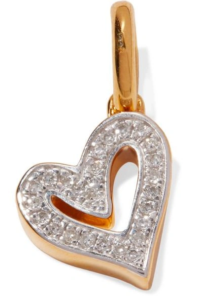 Shop Monica Vinader Alphabet Heart Gold Vermeil Diamond Pendant