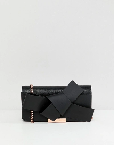 Shop Ted Baker Giant Knot Cross Body Ladies' Wallet Bag - Black