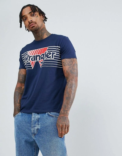 Shop Wrangler Americana T-shirt - Navy
