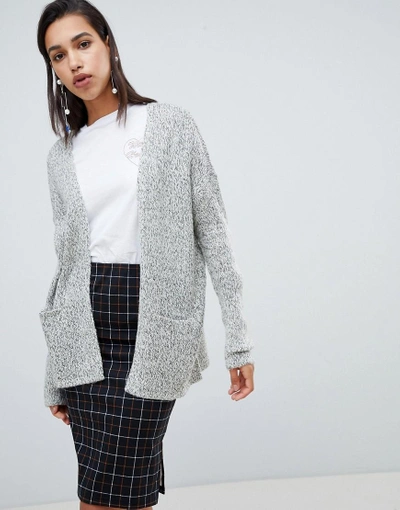 Shop Vero Moda Knitted Cardigan - Gray
