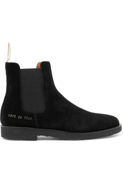 Shop Common Projects Suede Chelsea Boots In Black