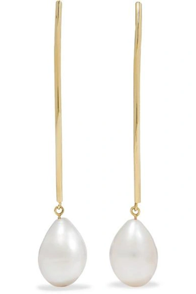 Shop Loren Stewart 14-karat Gold Pearl Earrings