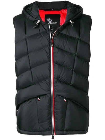 Shop Moncler Rossiniere Padded Gilet In Black