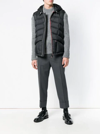 Shop Moncler Rossiniere Padded Gilet In Black