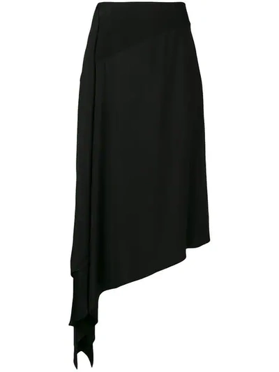 Shop Givenchy Asymmetric Skirt In Black