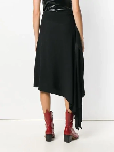 Shop Givenchy Asymmetric Skirt In Black