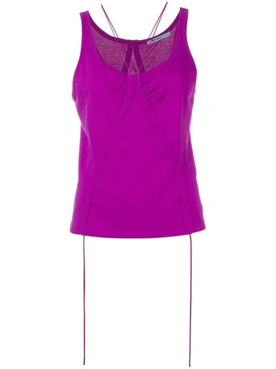 Shop Alexander Wang String Detail Tank Top In Pink