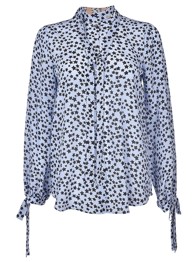 Shop N°21 Star Print Shirt In Black/light Blue