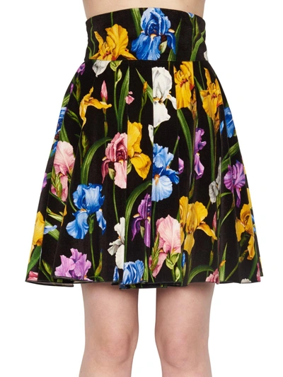 Shop Dolce & Gabbana 'iris' Skirt In Multicolor