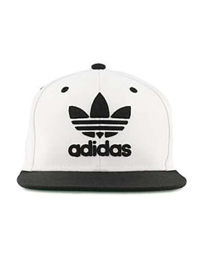 Shop Adidas Originals Trefoil Chain Snapback Hat In White/black