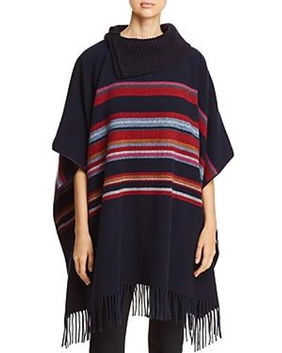Shop Tory Burch Ainsely Striped Poncho In Vivid Stripes