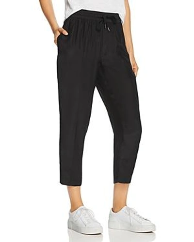 Shop Atm Anthony Thomas Melillo Silk Cropped Pants In Black