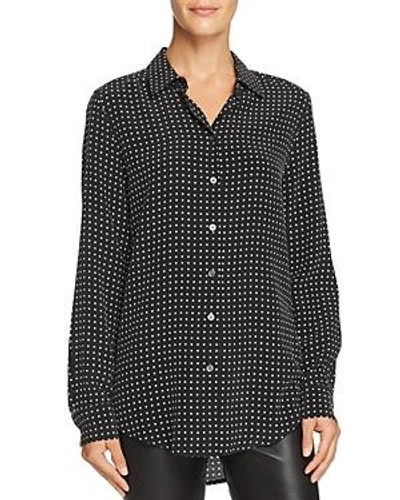 Shop Equipment Essential Dotted Silk Shirt In True Black/bright White