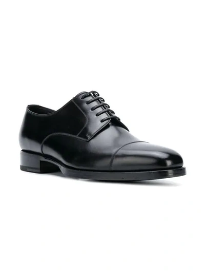 Shop Tom Ford Gianni Lace-up Cap Toe Shoes In Black