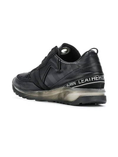 Shop Leather Crown Iconic Sneakers In Black